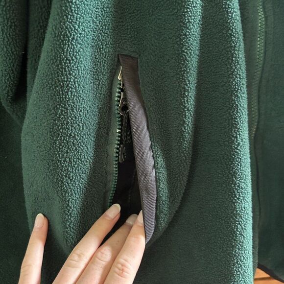 Men's Moose Creek XXL Long Sleeve Fleece Full Zip Jacket Green Black Pockets - Picture 4 of 6